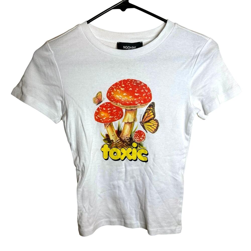 New Girl Order Toxic Mushroom Tee NWT Size UK 8 (US Small)